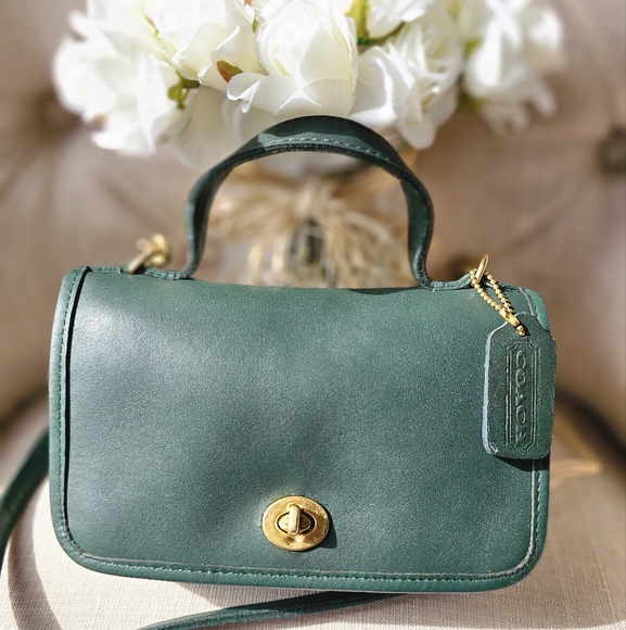 Vintage Coach Casino Crossbody Shoulder Bag Purse # 9924 ( Jade ) - Picture 2 of 12